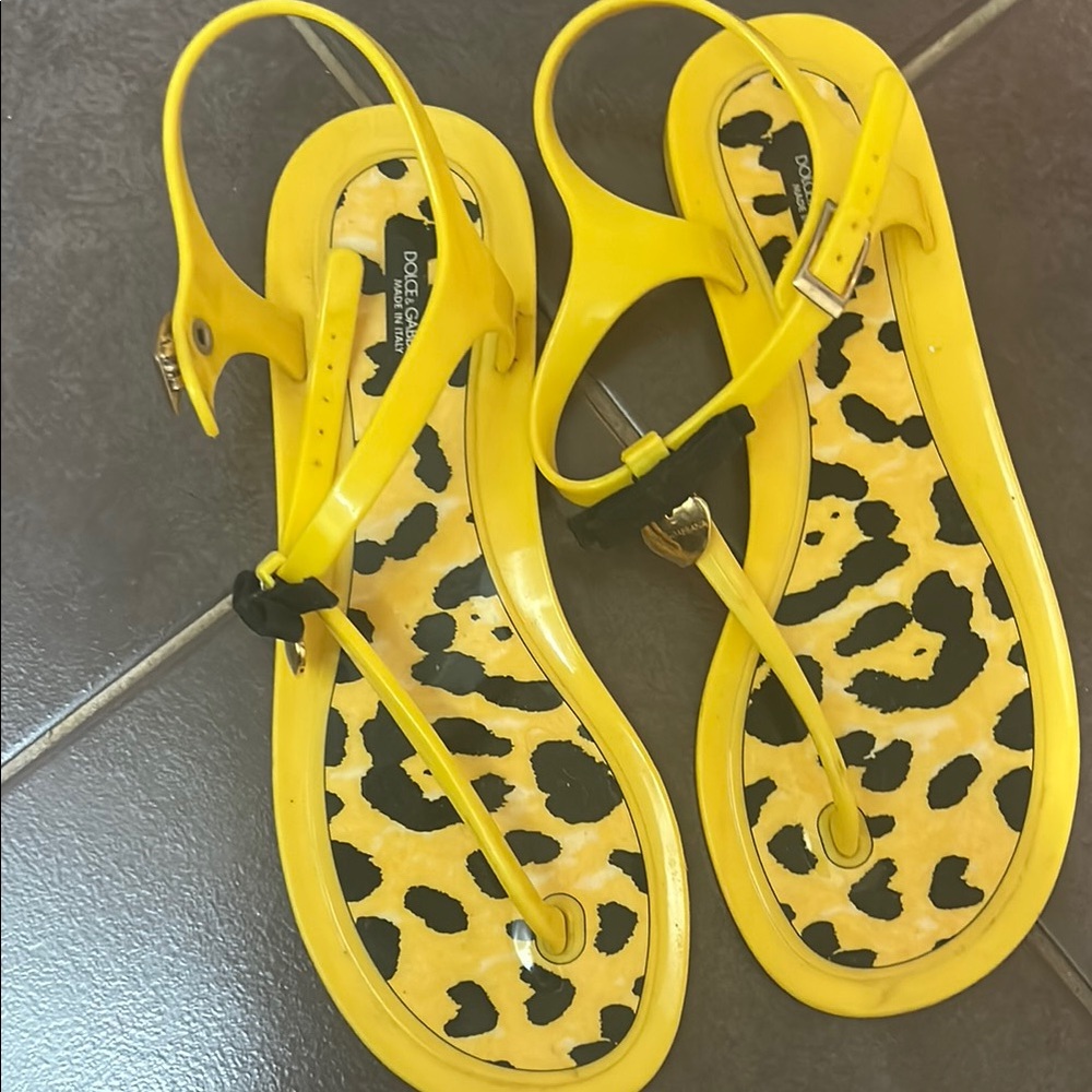 Dolce & Gabbana Yellow Sandals